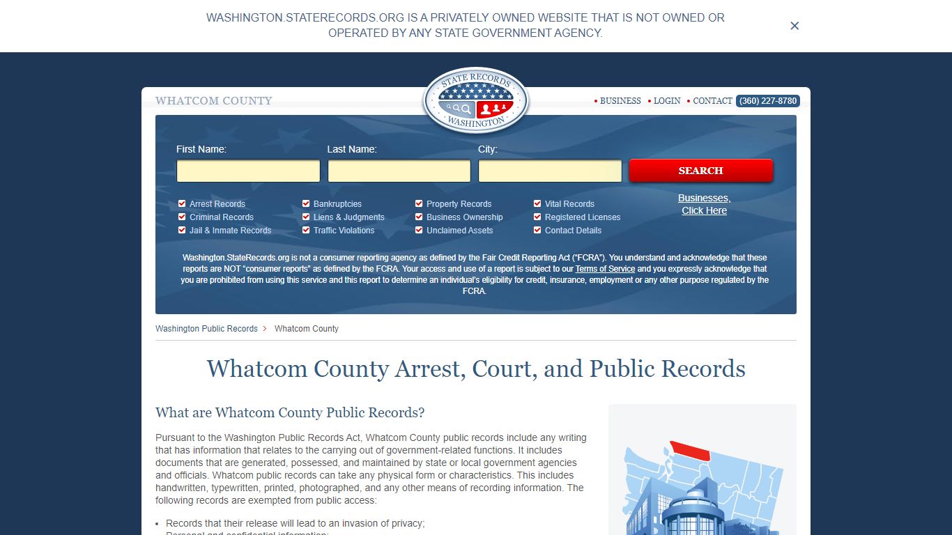 Whatcom County Arrest, Court, and Public Records